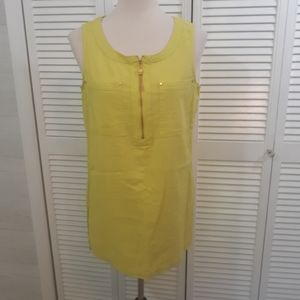 Ellen tracy linen shirt dress mini sz small *5